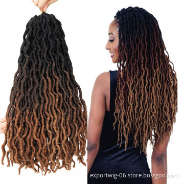 New Fashion Factory Price Synthetic Gypsy Locs Wavy Curly Crochet Braid Hair Goddess Faux Locs for Women